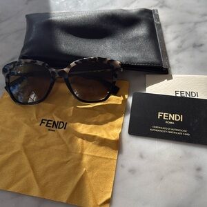 Fendi tortoise and black sunglasses